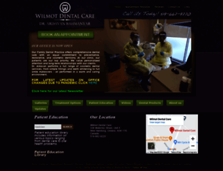 wilmotdentalcare.com screenshot