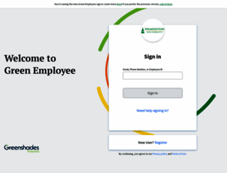 wilmu.greenemployee.com screenshot