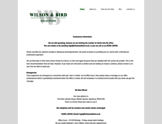 wilsonandbird.com screenshot