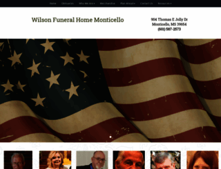 wilsonfuneralhomemonticello.com screenshot