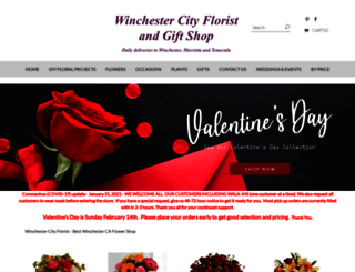 winchestercityflorist.com screenshot