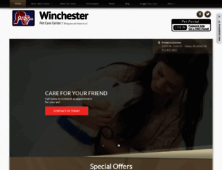 winchesterpetcare.com screenshot