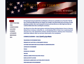 wincottlaw.com screenshot