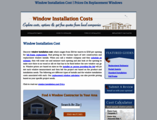 windowinstallationcost.com screenshot