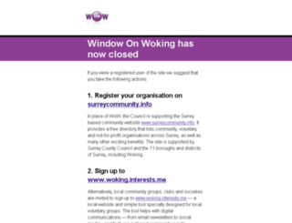 windowonwoking.org.uk screenshot