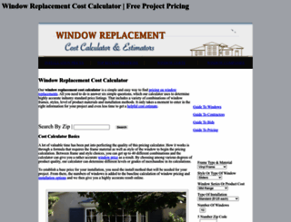 windowreplacementcostcalculator.com screenshot