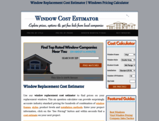windowreplacementcostestimator.com screenshot