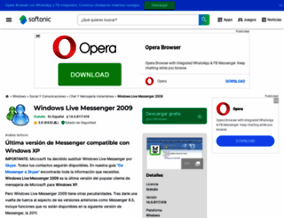 windows-live-messenger-2009.softonic.com screenshot