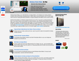 windowsmoviemakerformac.com screenshot
