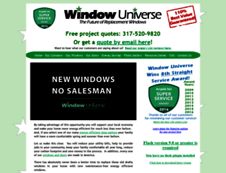 windowuniverseindy.com screenshot
