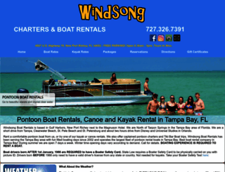 windsongboatrentals.com screenshot