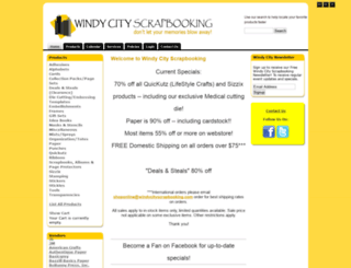 windycityscrapbooking.com screenshot