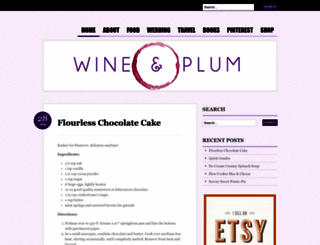 wineandplum.com screenshot