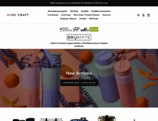 winecraftstore.ca screenshot