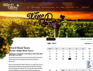 winedroadtours.com.au screenshot