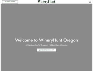 wineryhuntoregon.com screenshot