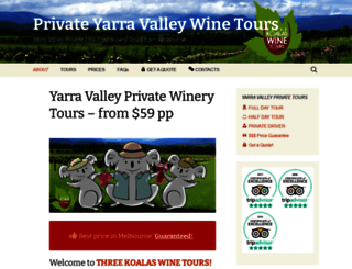 winetourmelbourne.com.au screenshot