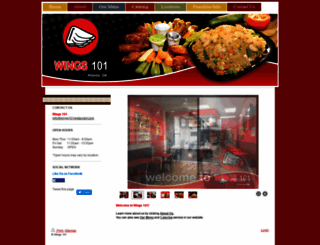 wings101restaurant.com screenshot