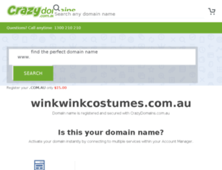 winkwinkcostumes.com.au screenshot
