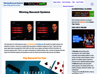 winningbaccaratsystems.com screenshot