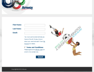 winningcombination.amway.com screenshot