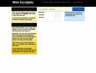 winscrabble.com screenshot