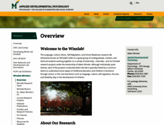 winslerlab.gmu.edu screenshot