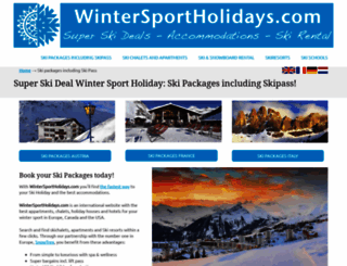wintersportholidays.com screenshot