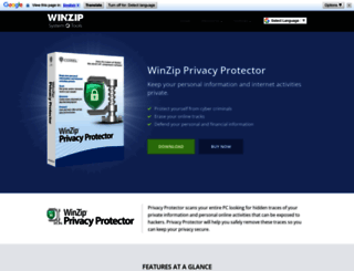 winzipprivacyprotector.com screenshot