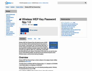 wireless-wep-key-password-spy.updatestar.com screenshot