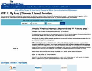 wireless.ispprovidersinmyarea.com screenshot