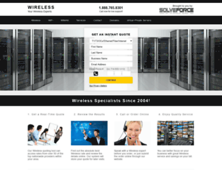 wireless.solveforce.com screenshot