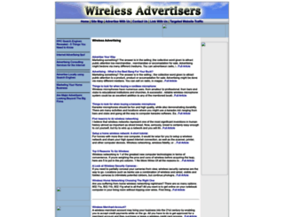wirelessadvertisers.com screenshot
