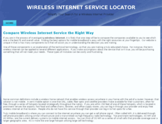 wirelessinternetservicelocator.com screenshot