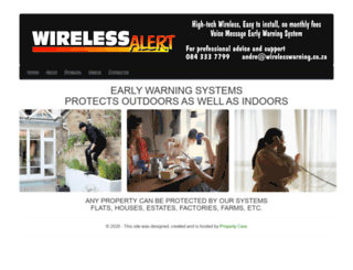 wirelesswarning.co.za screenshot