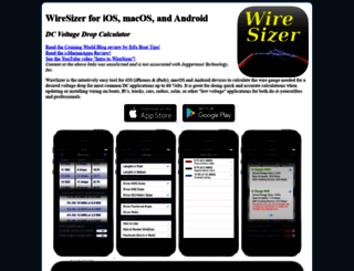 wiresizer.com screenshot