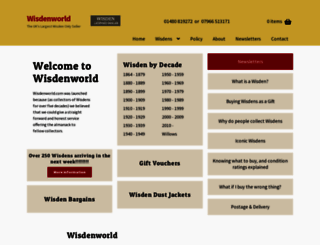 wisdenworld.co.uk screenshot