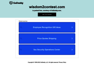 wisdom2contest.com screenshot