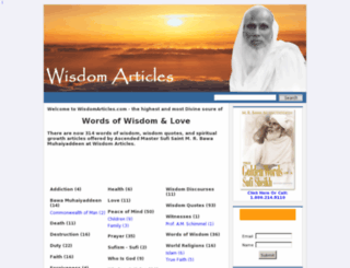wisdomarticles.com screenshot