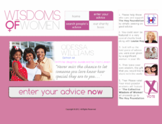 wisdomsofwomen.com screenshot