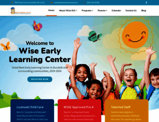 wiseearlylearning.com screenshot