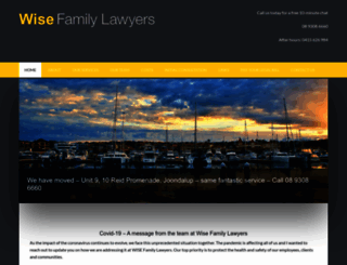 wisefamilylawyers.com.au screenshot