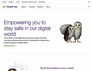 wisefootprint.telus.com screenshot