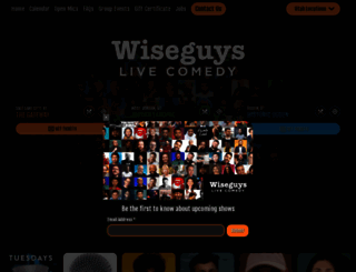 wiseguyscomedy.com screenshot