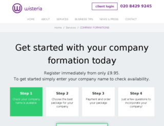 wisteriaformations.co.uk screenshot