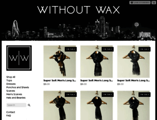 withoutwax.storenvy.com screenshot