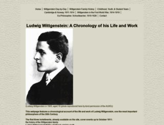 wittgensteinchronology.com screenshot