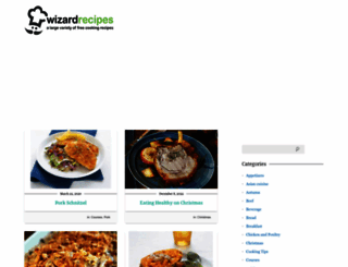 wizardrecipes.com screenshot