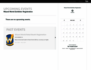 wizardworldregistration.ticketleap.com screenshot