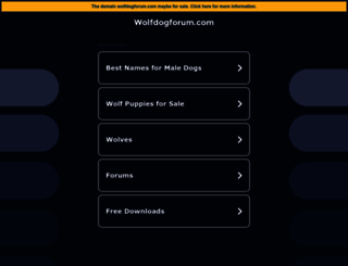 wolfdogforum.com screenshot
